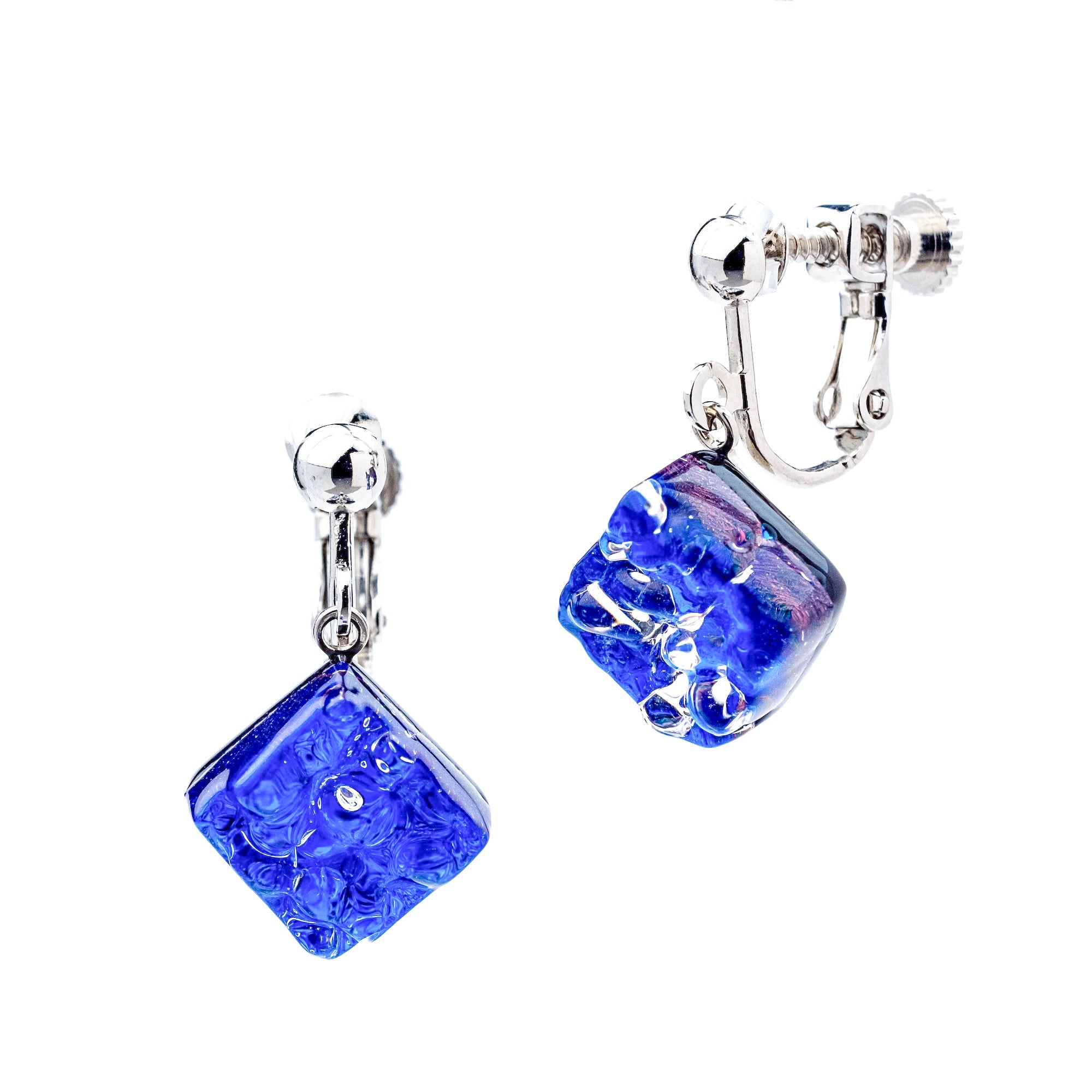 リフレクト イヤリング ディープブルー