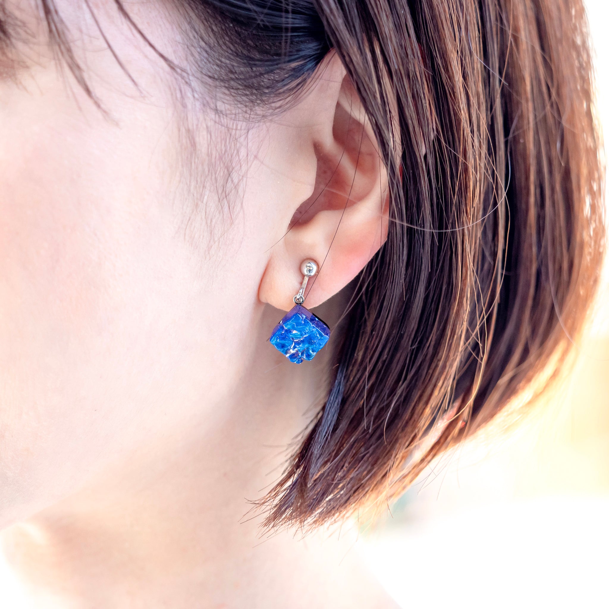 リフレクト イヤリング ディープブルー