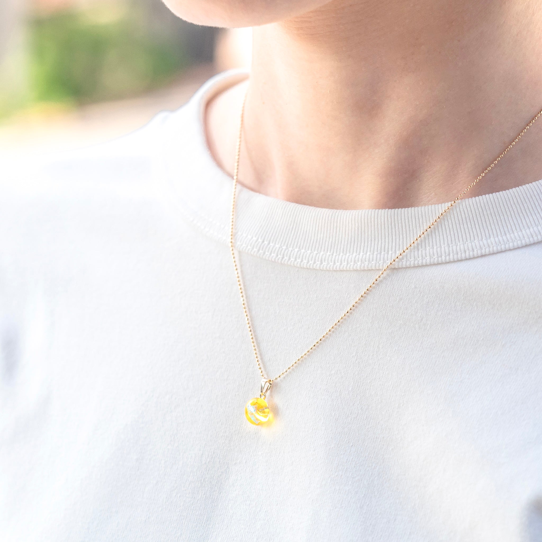 音のしずく ネックレス イエロー