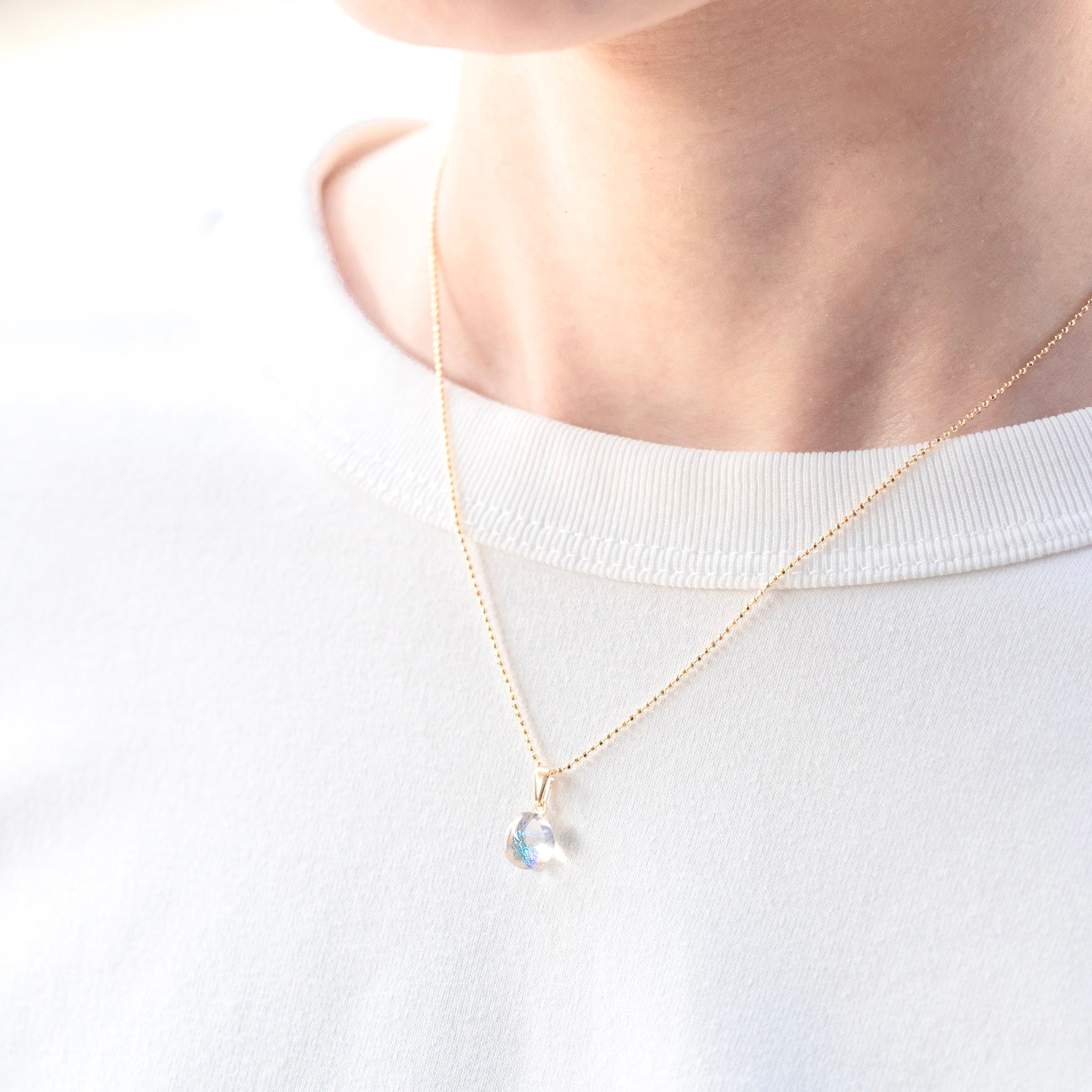 音のしずく ネックレス オパール