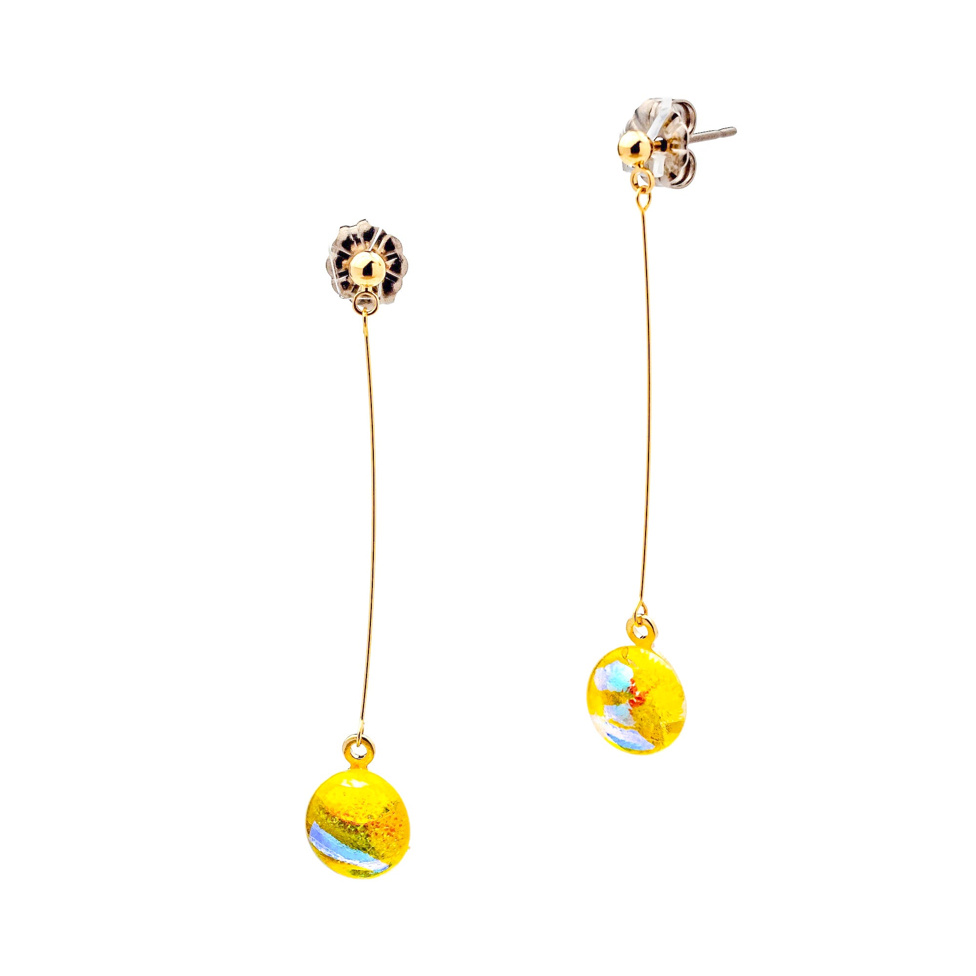 音のしずく ロングピアス イエロー