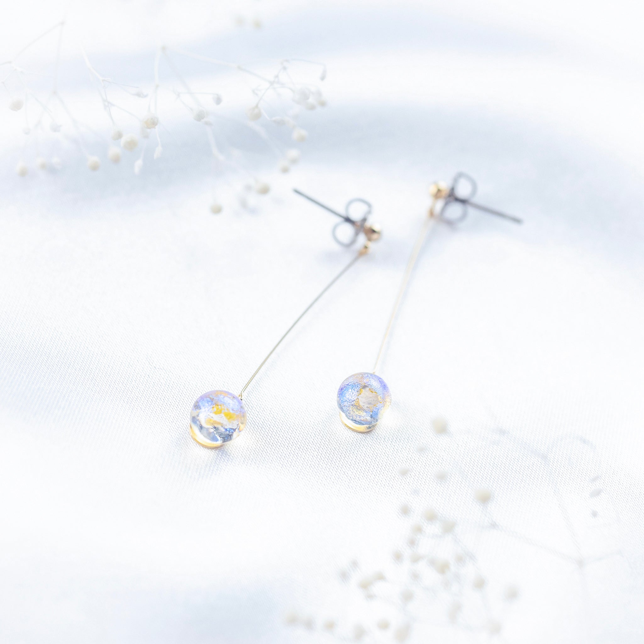 音のしずく ロングピアス オパール