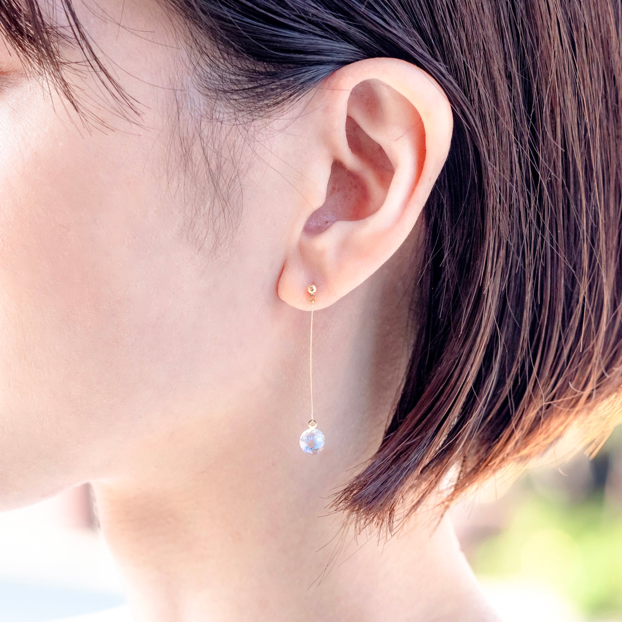 音のしずく ロングピアス オパール