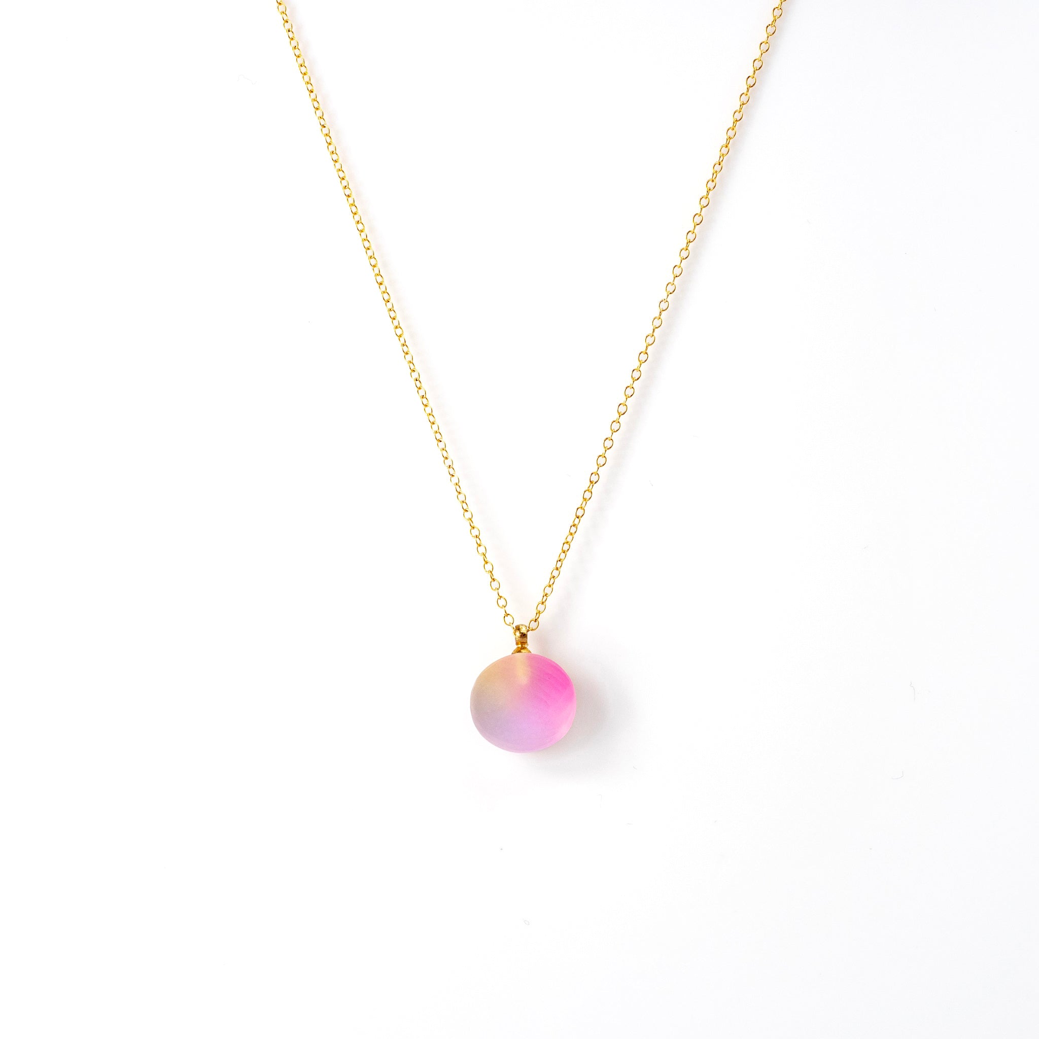 pebbleネックレス ピンク