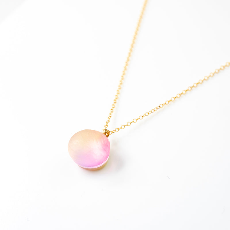 pebbleネックレス ピンク