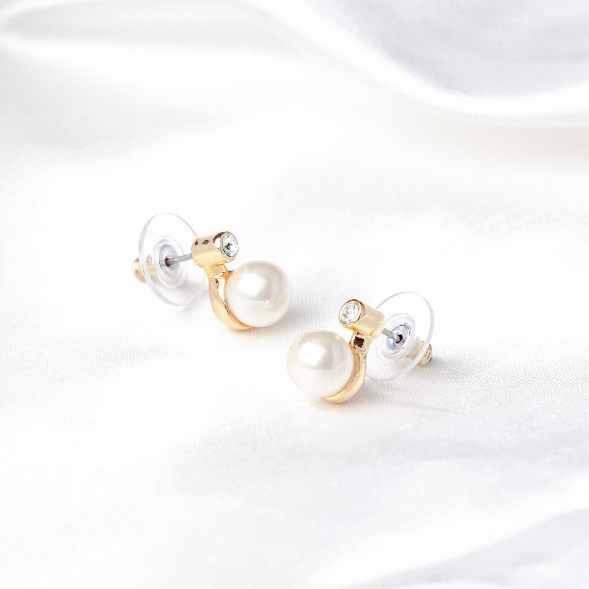 スチューリング クリスタルピアス ER62246 クリスタルパール