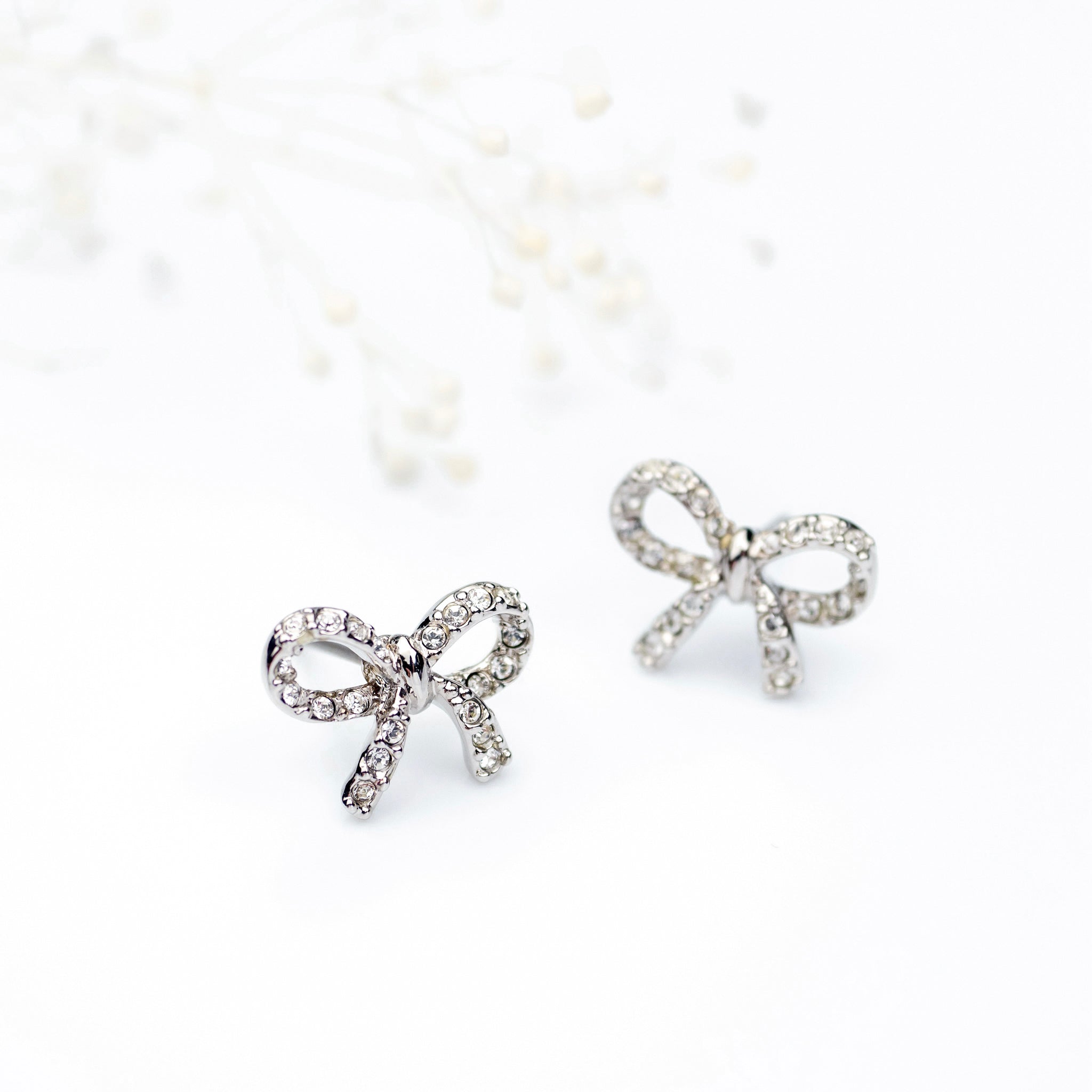 スチューリング クリスタルピアス ER04290 リボン