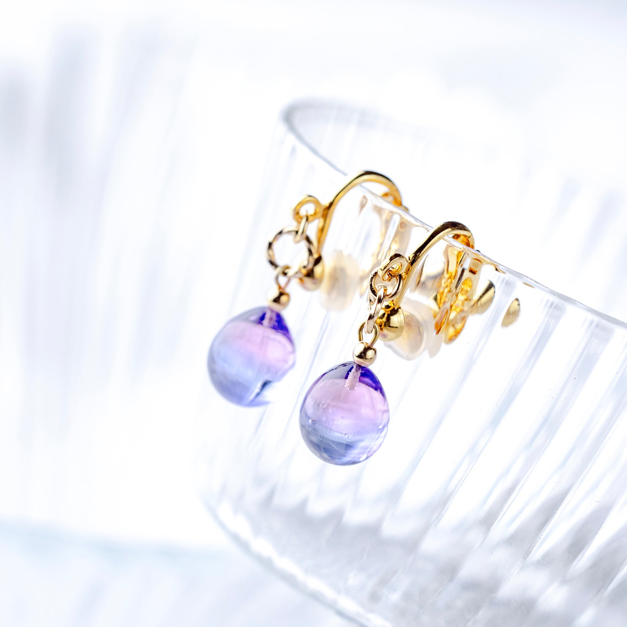 こつぶ ピアス・イヤリング トワイライトパープル