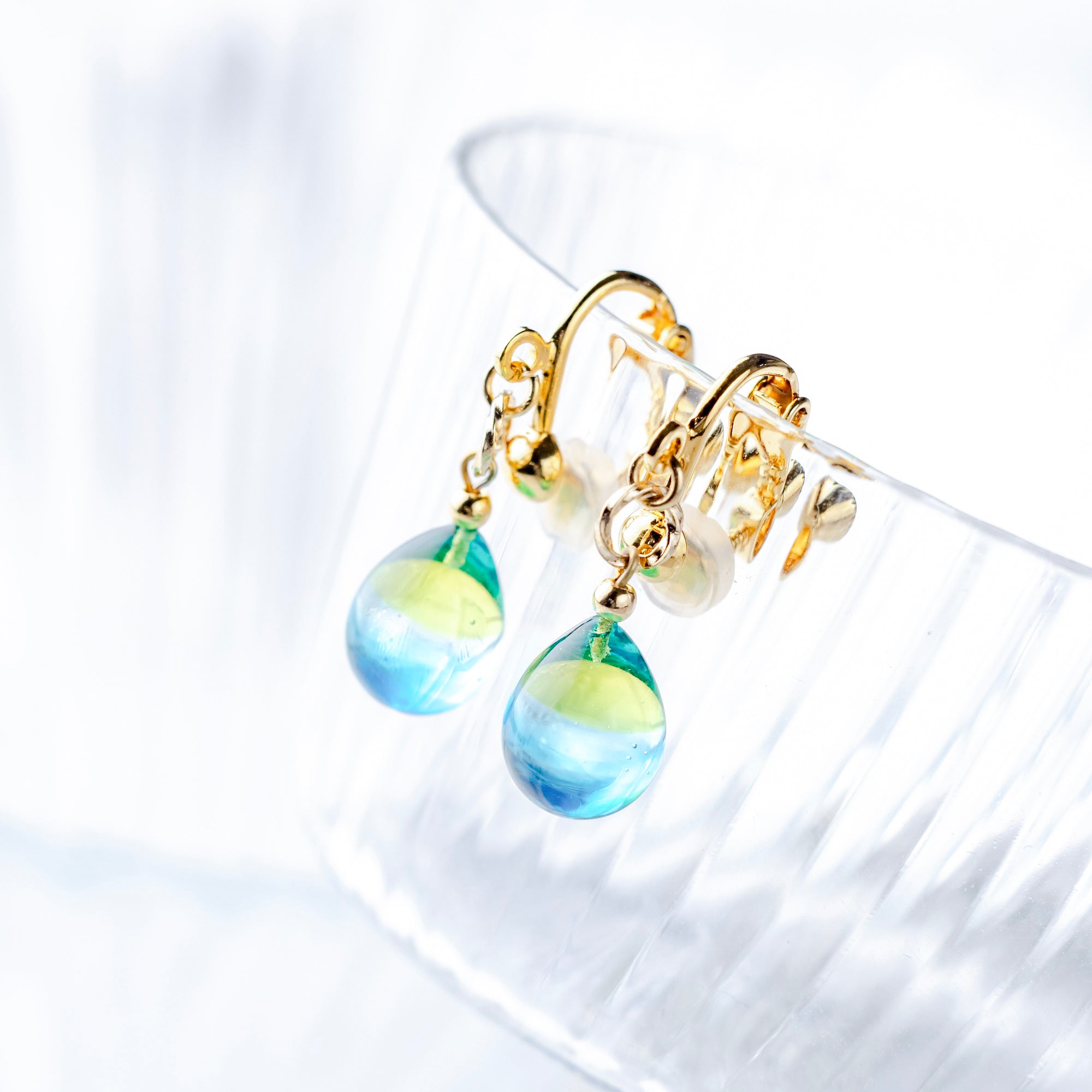 こつぶ ピアス・イヤリング スカイグリーン