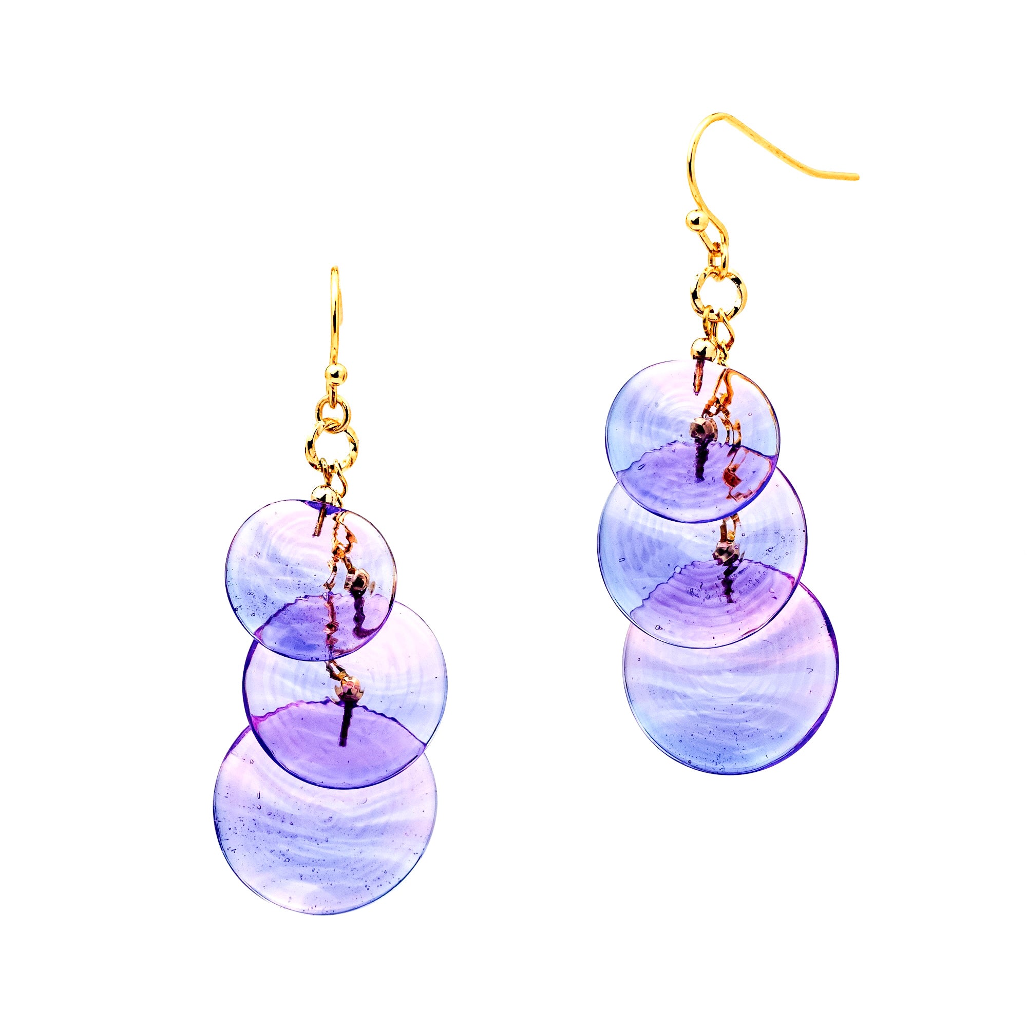 おはじき ピアス・イヤリング トワイライトパープル