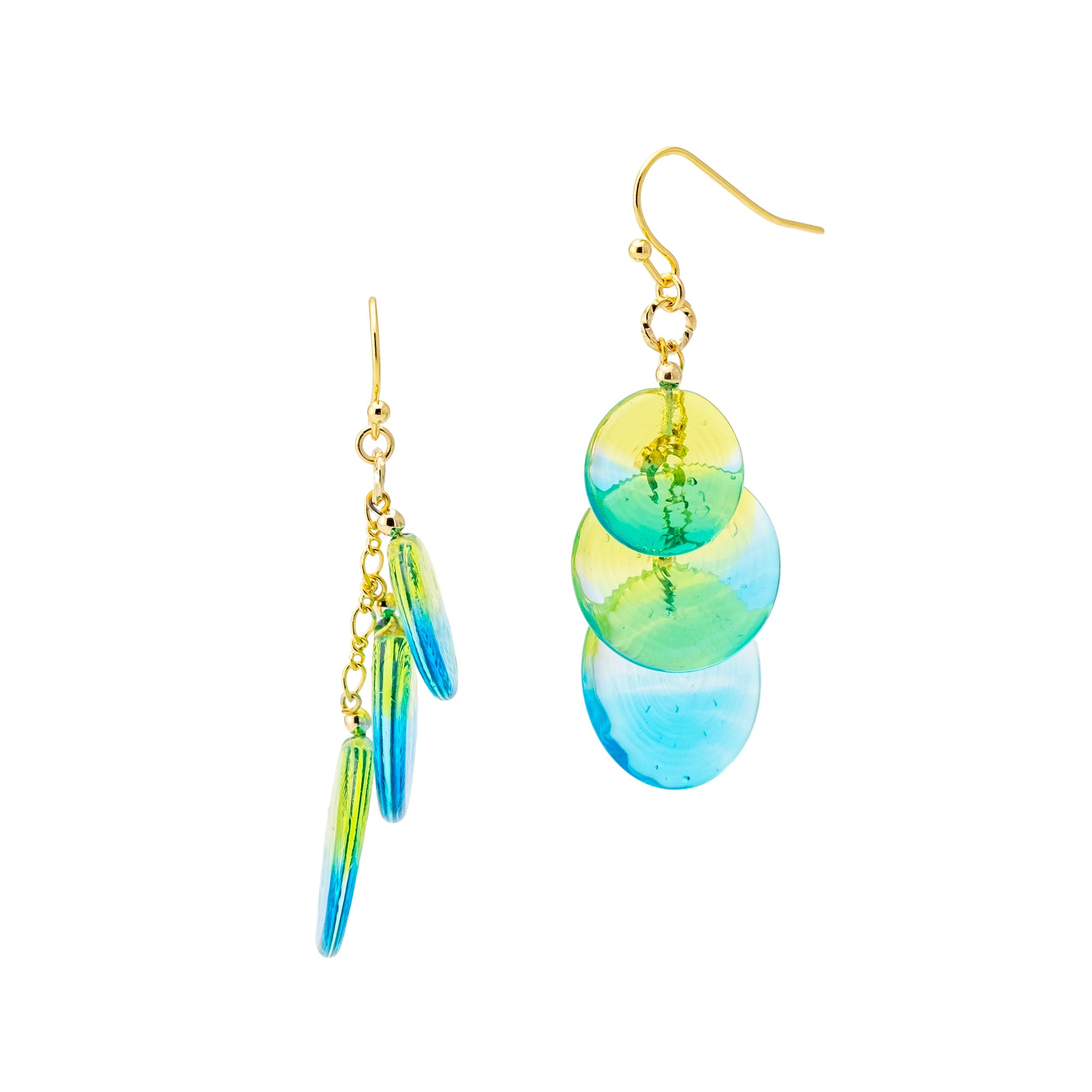 おはじき ピアス・イヤリング スカイグリーン