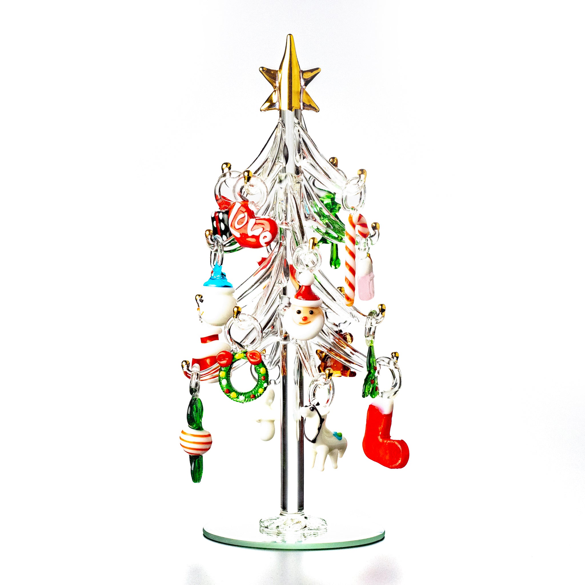 ガラスオーナメントツリー クリスマスモチーフ