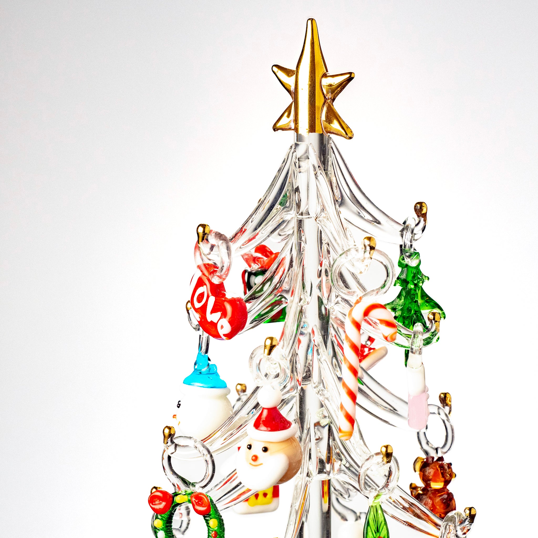 ガラスオーナメントツリー クリスマスモチーフ