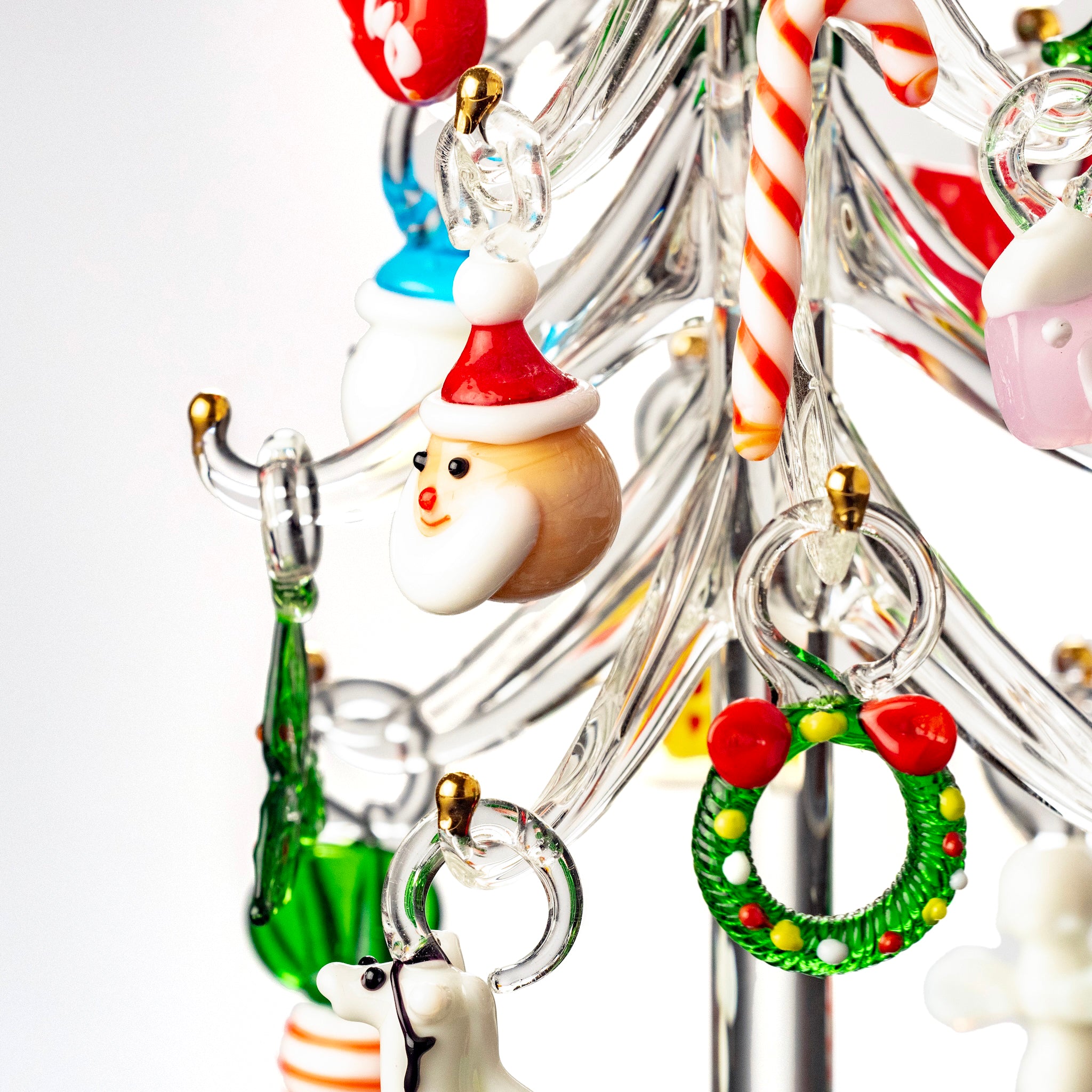 ガラスオーナメントツリー クリスマスモチーフ